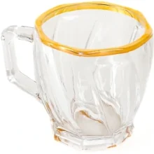 فنجان اسکوئر لب طلایی برند بلینک مکس