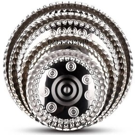 سینی استیل گرد لب کنگره ای