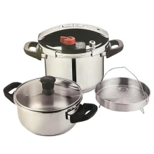 زودپز دوقلو کرکماز گنجایش 7 و 5 لیتر به همراه بخار پز