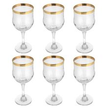 گیلاس خوری بلور لب طلا مدل کایرو 6 عددی