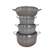 سرویس قابلمه 7 پارچه دسته فلزی طلایی دانشجویی هلنا مدل 01287