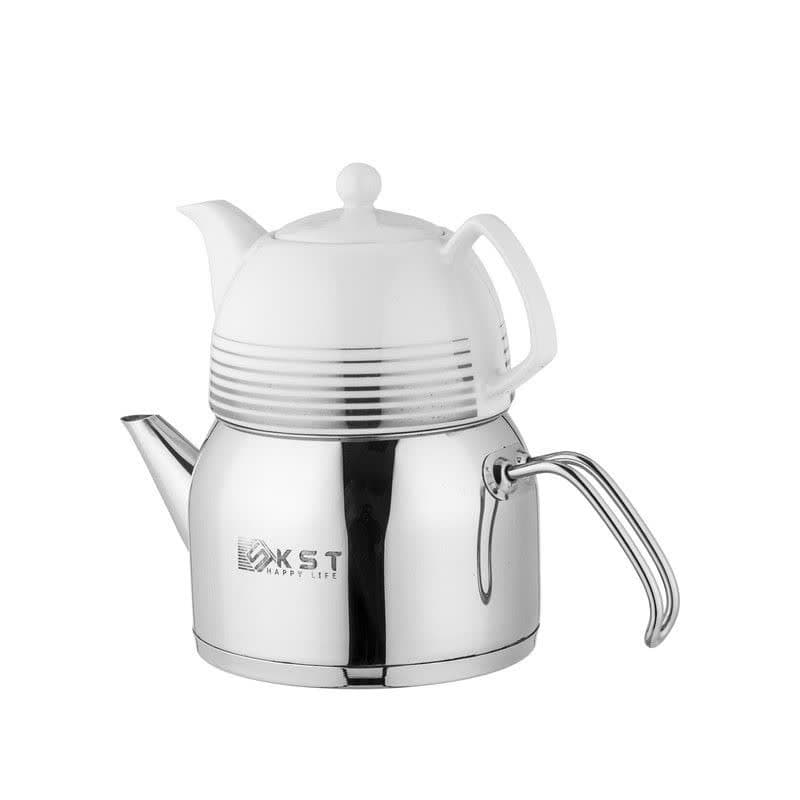 کتری و قوری لوله دار کی اس تی دسته فلزی