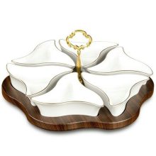 اردو خوری لیمون 6 خانه طرح مدیسا لب طلا کد 306