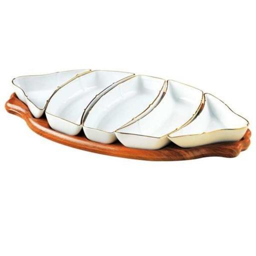 اردو خوری لیمون ماهی 5 خانه لب طلا کد 105