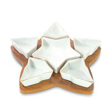 اردو خوری لیمون ستاره 6 خانه لب طلا کد 323