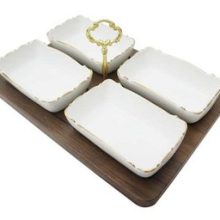 اردو خوری مستطیل لیمون مدل موج 4 خانه کد 325