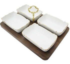 اردو خوری مستطیل لیمون مدل موج 4 خانه کد 325