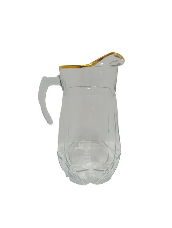 پارچ شیشه ای لب طلا استاتیک