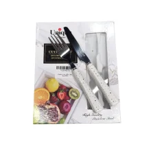 چاقو و چنگال دسته سرامیکی یونیک کد 5033