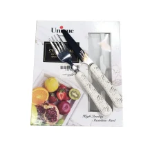 چاقو و چنگال دسته سرامیکی یونیک کد 5035