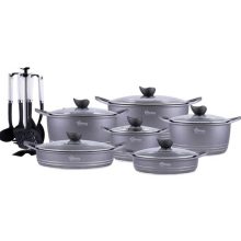 سرویس قابلمه 10 پارچه چدن گرانیت ویستا (دسته پروانه)