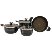 سرویس قابلمه 7 پارچه زنبوری دسته پلاستیکی هلنا