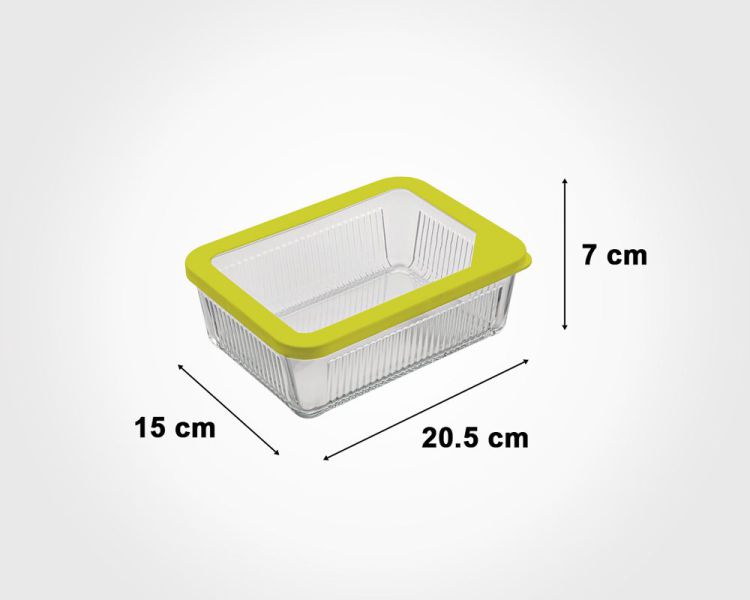 ظرف شیشه ای برند لیمون شیاردار