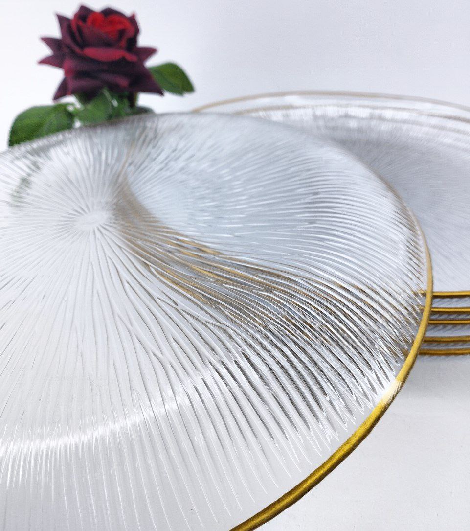 پلو خوری بلور لب طلایی سولو