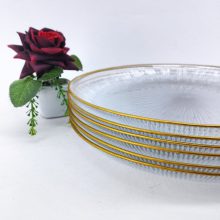 پلو خوری بلور لب طلایی سولو