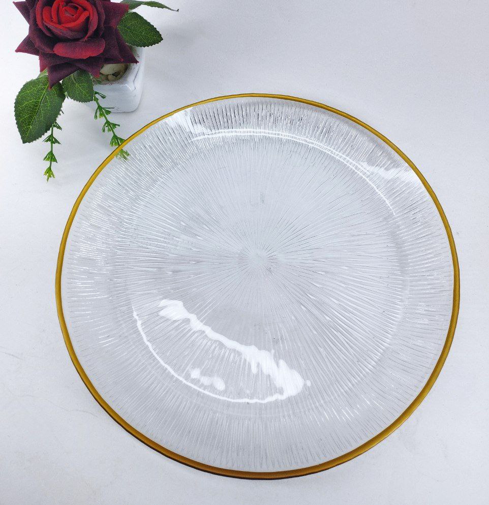 پلو خوری بلور لب طلایی سولو