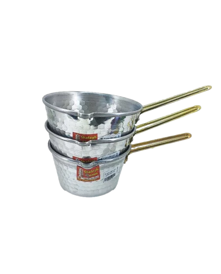 شیرجوش چکشی تک دسته طلایی روحی شفق