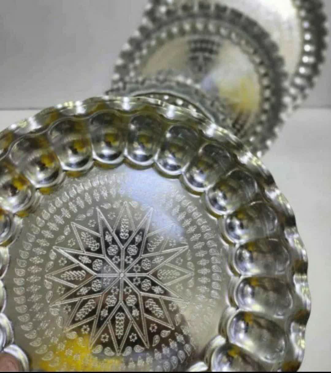 سینی روحی گرد طرح مس