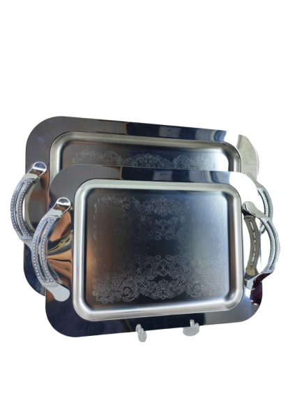 سینی استیل دسته دار