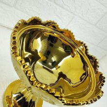 شکلات خوری شیشه ای طلایی می جی