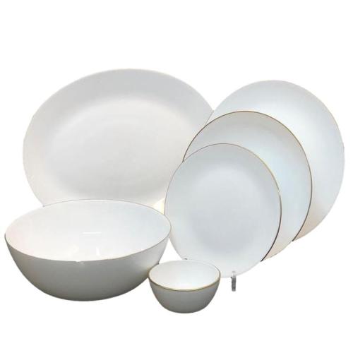 سرویس غذاخوری 26 پارچه آرکوپال بلک سوان مدل گرد لب طلا