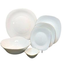 سرویس غذاخوری 26 پارچه آرکوپال بلک سوان مدل مربع لب طلا