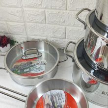 سرویس قابلمه 11 پارچه استیل کی اس تی