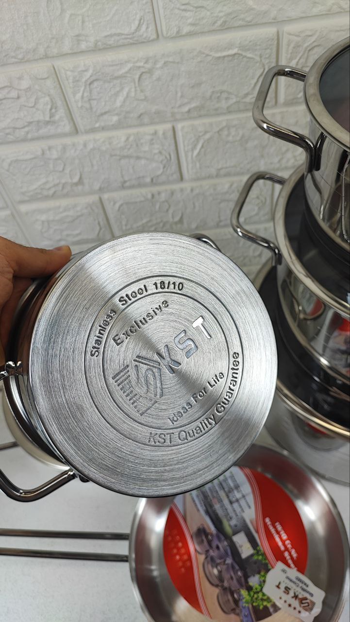 سرویس قابلمه 11 پارچه استیل کی اس تی