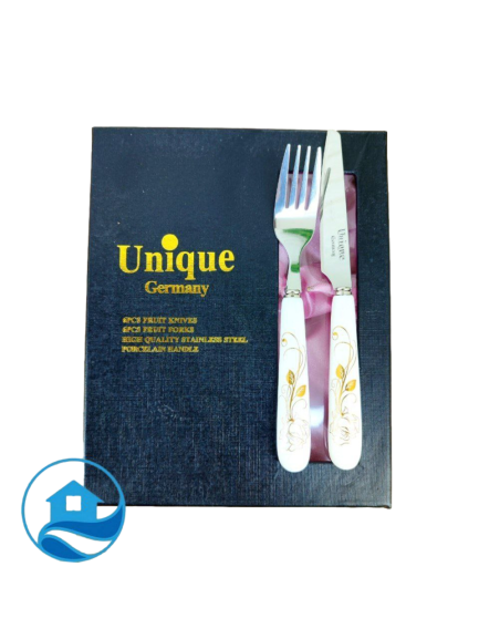 چاقو و چنگال دسته سرامیکی مدل 5029 یونیک