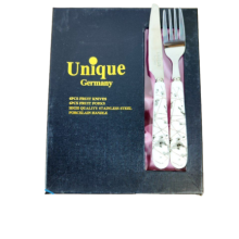 چاقو و چنگال دسته سرامیکی مدل 5030 یونیک