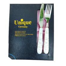 چاقو و چنگال دسته سرامیکی مدل 5027 یونیک