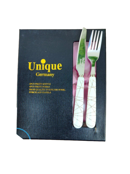 چاقو و چنگال دسته سرامیکی 5027 یونیک