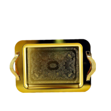 سینی نفیس مستطیل طلایی