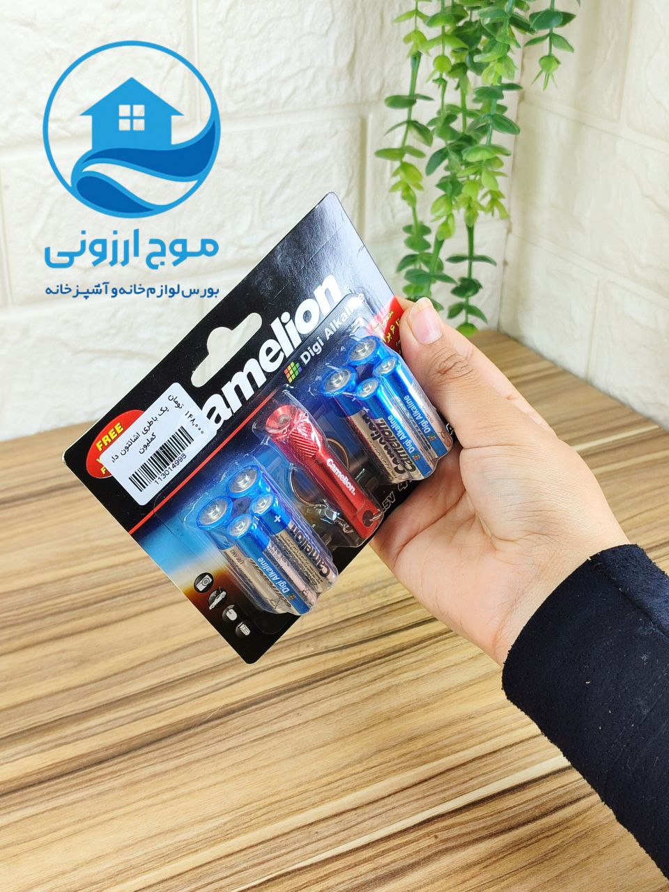 پک باتری کملیون مدل Digi Alkaline به همراه چراغ قوه
