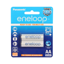 باتری قلمی قابل‌ شارژ پاناسونیک مدل eneloop BK-3MCCE/2BT بسته‌ی 2 عددی