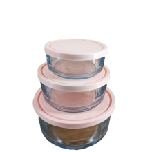 ظرف غذا 3 تایی شیشه ای گرد