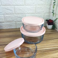 ظرف غذا 3 تایی شیشه ای گرد