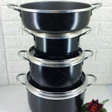 سرویس قابلمه ۷ پارچه طرح چدن دسته نقره ای صبا مدل 01179