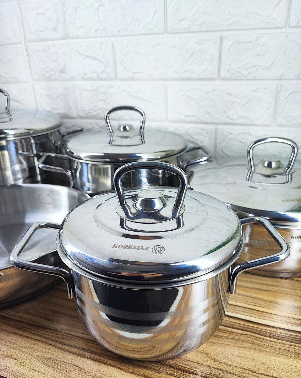 سرویس قابلمه 9 پارچه استیل مدل A-2000 کرکماز