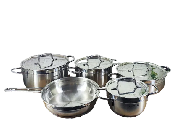 سرویس قابلمه 9 پارچه استیل مدل A-1900 کرکماز