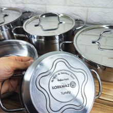 سرویس قابلمه 9 پارچه استیل مدل A-1900 کرکماز