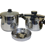 زودپز استیل دو قلو 5 و 7 لیتری مکسی من مدل 107