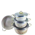 سرویس قابلمه 7 پارچه طرح سنگ دسته طلایی هلنا