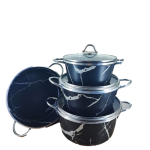 سرویس قابلمه 7 پارچه طرح سنگ دسته نقره ای هلنا