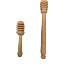 قاشق چوبی عسل بزرگ و کوچک