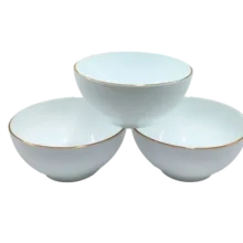 کاسه آبگوشت گرد لب طلا