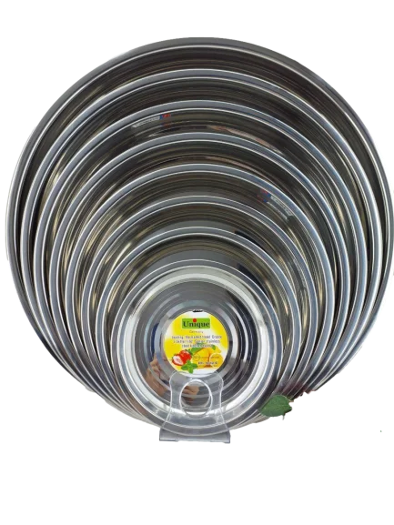 سینی گرد استیل ضخیم یونیک