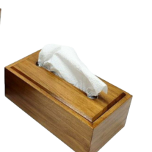 جا دستمال برگی چوبی