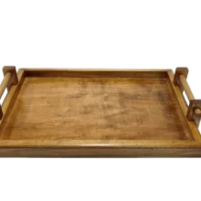 سینی مستطیل دسته بامبو چوبی