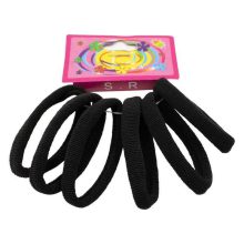 کش مو حوله ای مشکی ساده 6 عددی